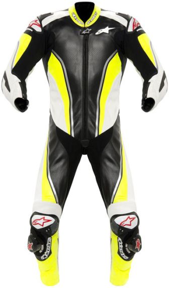 Alpinestars Race Replica Leather Suit - Hi-Viz Yellow/Black/White