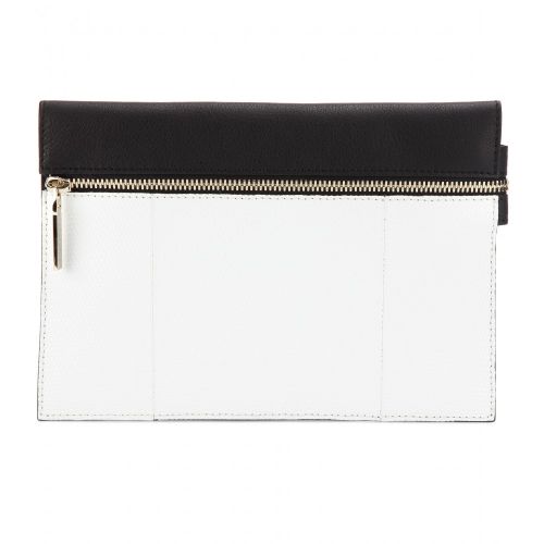 Zip Small lizard leather clutch