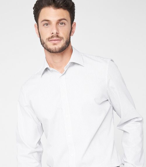 Slim shirt with fine stripes
